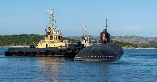 Ракетный подводный крейсер стратегического назначения «Князь Пожарский» прибыл в Гаджиево