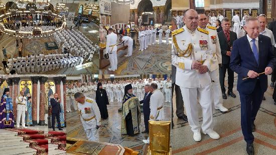 Главнокомандующий ВМФ Александр Моисеев принял участие в торжественном молебне в Кронштадте
